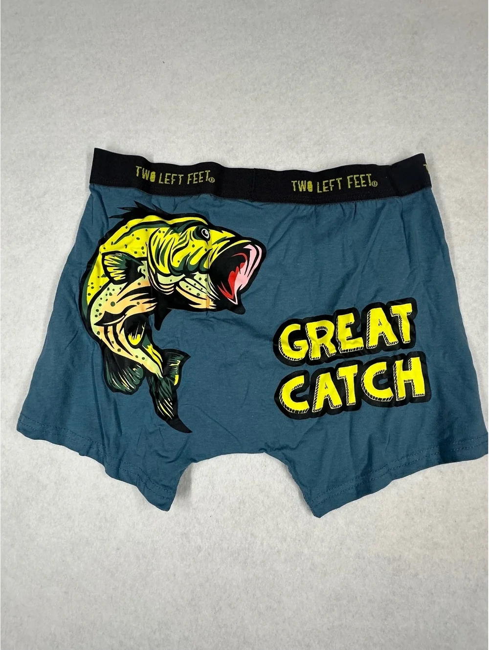Two Left Feet Men's Trunks Great Catch Size M 32-34 Cotton Blend Boxer Briefs